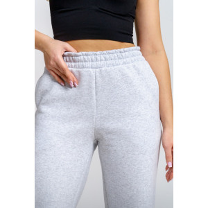 Брюки женские 981 футер 3-х нитка с начёсом пенье (р-ры: 42-52) серый меланж Брюки женские 981 футер 3-х нитка с начёсом пенье (р-ры: 42-52) серый меланж