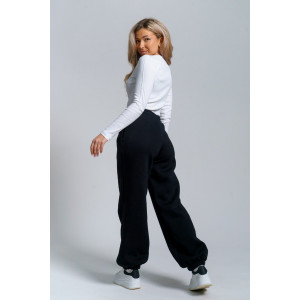 Брюки женские 981 футер 3-х нитка с начёсом пенье (р-ры: 42-52) черный Брюки женские 981 футер 3-х нитка с начёсом пенье (р-ры: 42-52) черный