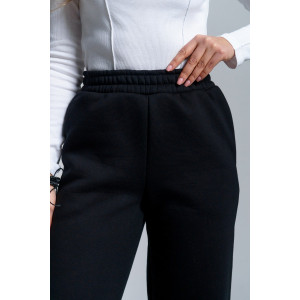 Брюки женские 981 футер 3-х нитка с начёсом пенье (р-ры: 42-52) черный Брюки женские 981 футер 3-х нитка с начёсом пенье (р-ры: 42-52) черный