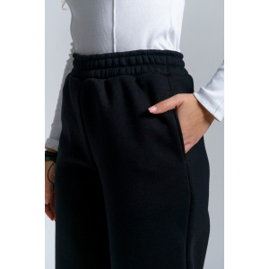 Брюки женские 981 футер 3-х нитка с начёсом пенье (р-ры: 42-52) черный Брюки женские 981 футер 3-х нитка с начёсом пенье (р-ры: 42-52) черный