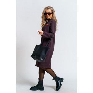 Платье женское 854 футер 2-х нитка с лайкрой (р-ры: 46-56) шоколад Платье женское 854 футер 2-х нитка с лайкрой (р-ры: 46-56) шоколад