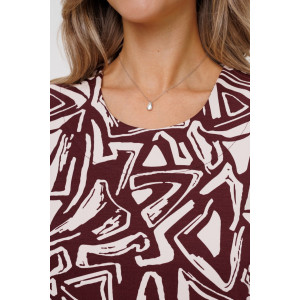 Платье женское П199 футер с лайкрой (р-ры: 46-60) винный Платье женское П199 футер с лайкрой (р-ры: 46-60) винный