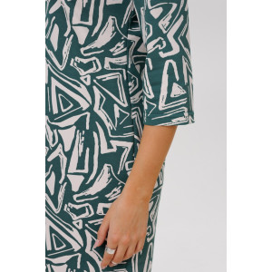 Платье женское П199 футер с лайкрой (р-ры: 46-60) зеленый Платье женское П199 футер с лайкрой (р-ры: 46-60) зеленый