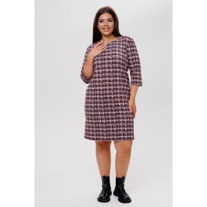 Платье женское П200 футер 2-х нитка петля пенье (р-ры: 46-60) винный Платье женское П200 футер 2-х нитка петля пенье (р-ры: 46-60) винный