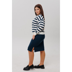 Костюм двойка женский К246 (с юбкой) футер 2-х нитка пенье (р-ры: 46-60) темно-синий Костюм двойка женский К246 (с юбкой) футер 2-х нитка пенье (р-ры: 46-60) темно-синий