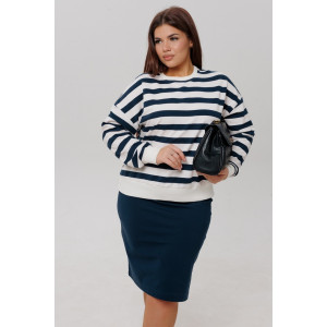 Костюм двойка женский К246 (с юбкой) футер 2-х нитка пенье (р-ры: 46-60) темно-синий Костюм двойка женский К246 (с юбкой) футер 2-х нитка пенье (р-ры: 46-60) темно-синий