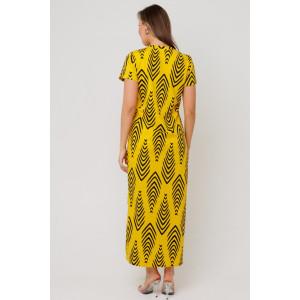 Платье женское П197 кулирка (р-ры: 46-60) желтый Платье женское П197 кулирка (р-ры: 46-60) желтый