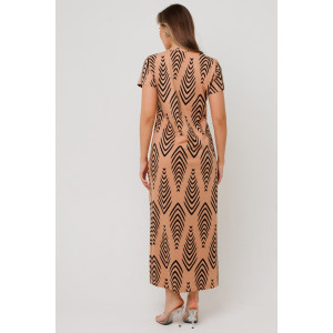 Платье женское П197 кулирка (р-ры: 46-60) бежевый Платье женское П197 кулирка (р-ры: 46-60) бежевый