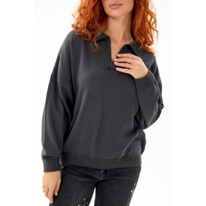 Джемпер женский "Феникс С" вязаное полотно (р-ры: 44-58) темно-серый Джемпер женский "Феникс С" вязаное полотно (р-ры: 44-58) темно-серый