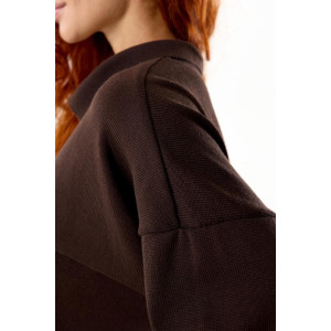 Джемпер женский "Феникс ТК" вязаное полотно (р-ры: 44-60) темно-коричневый Джемпер женский "Феникс ТК" вязаное полотно (р-ры: 44-60) темно-коричневый