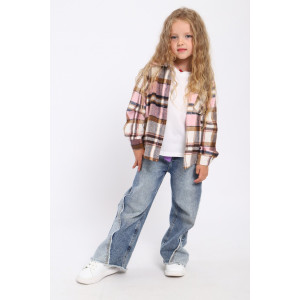 Рубашка детская МЛШ "Клео" фланель (р-ры: 92-122) пудровый Рубашка детская МЛШ "Клео" фланель (р-ры: 92-122) пудровый