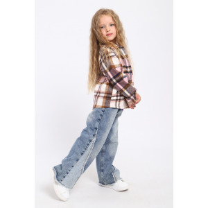 Рубашка детская МЛШ "Клео" фланель (р-ры: 92-122) пудровый Рубашка детская МЛШ "Клео" фланель (р-ры: 92-122) пудровый