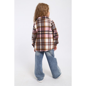 Рубашка детская МЛШ "Клео" фланель (р-ры: 92-122) пудровый Рубашка детская МЛШ "Клео" фланель (р-ры: 92-122) пудровый