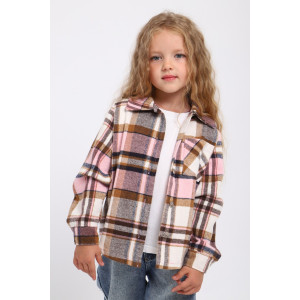 Рубашка детская МЛШ "Клео" фланель (р-ры: 92-122) пудровый Рубашка детская МЛШ "Клео" фланель (р-ры: 92-122) пудровый
