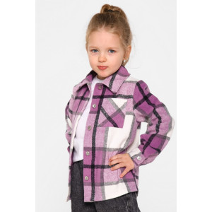 Рубашка детская МЛШ "Клео" фланель (р-ры: 92-122) фиолетовый Рубашка детская МЛШ "Клео" фланель (р-ры: 92-122) фиолетовый