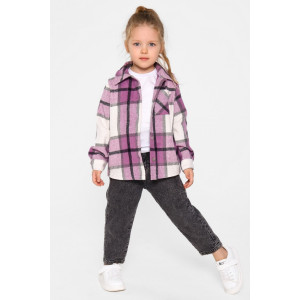 Рубашка детская МЛШ "Клео" фланель (р-ры: 92-122) фиолетовый Рубашка детская МЛШ "Клео" фланель (р-ры: 92-122) фиолетовый