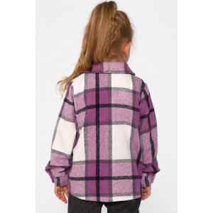 Рубашка детская МЛШ "Клео" фланель (р-ры: 92-122) фиолетовый Рубашка детская МЛШ "Клео" фланель (р-ры: 92-122) фиолетовый