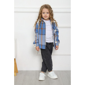Рубашка детская МЛШ "Клео" фланель (р-ры: 92-122) голубой Рубашка детская МЛШ "Клео" фланель (р-ры: 92-122) голубой