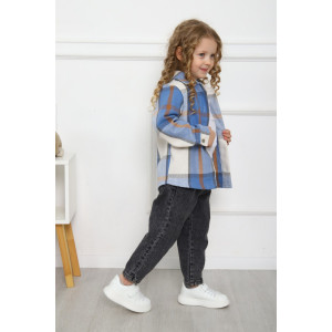 Рубашка детская МЛШ "Клео" фланель (р-ры: 92-122) голубой Рубашка детская МЛШ "Клео" фланель (р-ры: 92-122) голубой