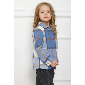 Рубашка детская МЛШ "Клео" фланель (р-ры: 92-122) голубой Рубашка детская МЛШ "Клео" фланель (р-ры: 92-122) голубой