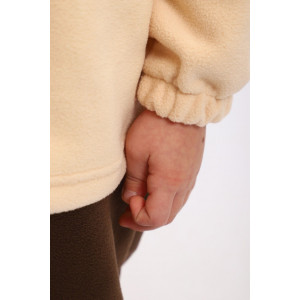 Костюм двойка детский МЛШ "Бэмби" флис (р-ры: 92-122) молочный-коричневый Костюм двойка детский МЛШ "Бэмби" флис (р-ры: 92-122) молочный-коричневый