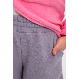 Костюм двойка детский МЛШ "Бэмби" флис (р-ры: 92-122) розовый-серый Костюм двойка детский МЛШ "Бэмби" флис (р-ры: 92-122) розовый-серый