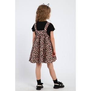 Сарафан детский МЛШ "Медина" футер 2-х нитка (р-ры: 104-128) леопардовый Сарафан детский МЛШ "Медина" футер 2-х нитка (р-ры: 104-128) леопардовый