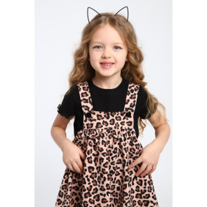 Сарафан детский МЛШ "Медина" футер 2-х нитка (р-ры: 104-128) леопардовый Сарафан детский МЛШ "Медина" футер 2-х нитка (р-ры: 104-128) леопардовый