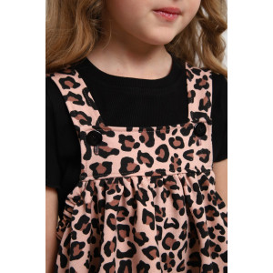Сарафан детский МЛШ "Медина" футер 2-х нитка (р-ры: 104-128) леопардовый Сарафан детский МЛШ "Медина" футер 2-х нитка (р-ры: 104-128) леопардовый