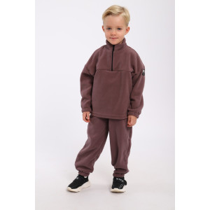 Костюм двойка детский МЛШ "Ralph" флис (р-ры: 86-110) серо-коричневый Костюм двойка детский МЛШ "Ralph" флис (р-ры: 86-110) серо-коричневый