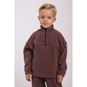 Костюм двойка детский МЛШ "Ralph" флис (р-ры: 86-110) серо-коричневый Костюм двойка детский МЛШ "Ralph" флис (р-ры: 86-110) серо-коричневый