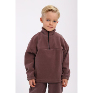 Костюм двойка детский МЛШ "Ralph" флис (р-ры: 86-110) серо-коричневый Костюм двойка детский МЛШ "Ralph" флис (р-ры: 86-110) серо-коричневый