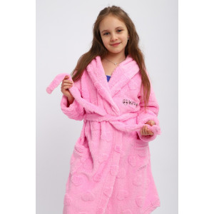 Халат детский "Отдых" велсофт (р-ры: 134-164) розовый Халат детский "Отдых" велсофт (р-ры: 134-164) розовый