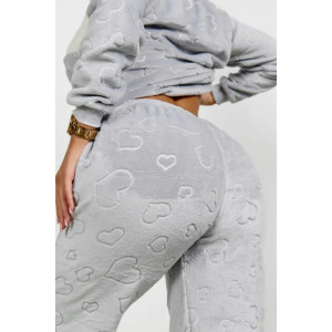 Пижама женская "Ариэль-4" 1292-6 велсофт (р-ры: 42-56) серый сердца Пижама женская "Ариэль-4" 1292-6 велсофт (р-ры: 42-56) серый сердца