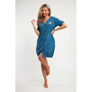 Халат женский "Мишель" кулирка (р-ры: 42-56) петроль Халат женский "Мишель" кулирка (р-ры: 42-56) петроль