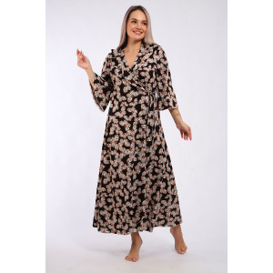 Халат женский "Лида" кулирка (р-ры: 46-60) бабочки Халат женский "Лида" кулирка (р-ры: 46-60) бабочки