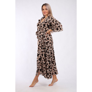 Халат женский "Лида" кулирка (р-ры: 46-60) бабочки Халат женский "Лида" кулирка (р-ры: 46-60) бабочки