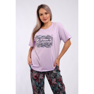 Пижама женская "Королева-1" кулирка (р-ры: 48-58) сирень