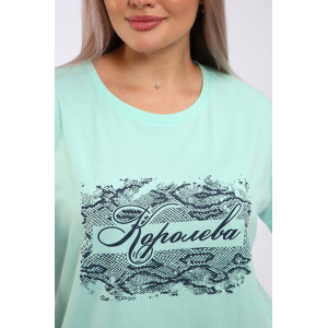 Пижама женская "Королева-1" кулирка (р-ры: 48-58) ментол