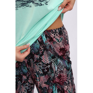 Пижама женская "Королева-1" кулирка (р-ры: 48-58) ментол