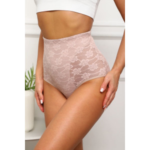 Трусы женские №64920 хлопок стрейч с кружевом (р-ры: 44-48) бежевый