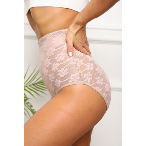 Трусы женские №64920 хлопок стрейч с кружевом (р-ры: 44-48) бежевый