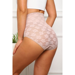 Трусы женские №64920 хлопок стрейч с кружевом (р-ры: 44-48) бежевый