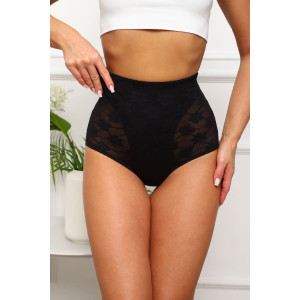 Трусы женские №64920 хлопок стрейч с кружевом (р-ры: 44-48) черный