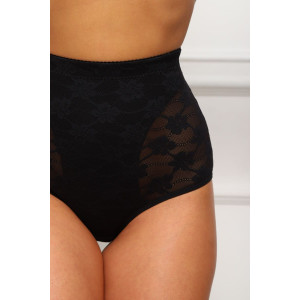 Трусы женские №64920 хлопок стрейч с кружевом (р-ры: 44-48) черный