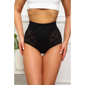 Трусы женские №64920 хлопок стрейч с кружевом (р-ры: 44-48) черный