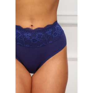 Трусы женские №64919 хлопок стрейч (р-ры: 50-54) синий