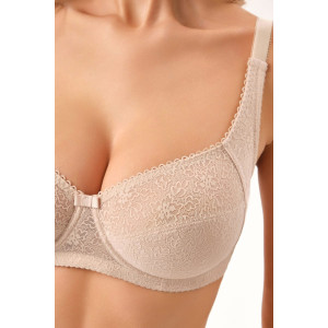 Бюстгальтер женский кружевной OIRO Agata 2821 бежевый Бюстгальтер женский кружевной OIRO Agata 2821 бежевый