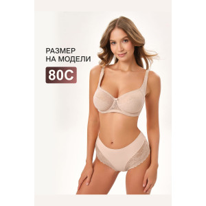 Бюстгальтер женский кружевной OIRO Agata 2821 бежевый Бюстгальтер женский кружевной OIRO Agata 2821 бежевый