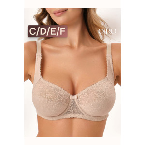Бюстгальтер женский кружевной OIRO Agata 2821 бежевый Бюстгальтер женский кружевной OIRO Agata 2821 бежевый
